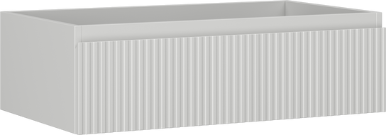 Mexen Rivel vonios kambario spintelė po praustuvu 80 cm, 1 stalčius, rifliuota, pilka matinė - 91A20-08023-1-BF62