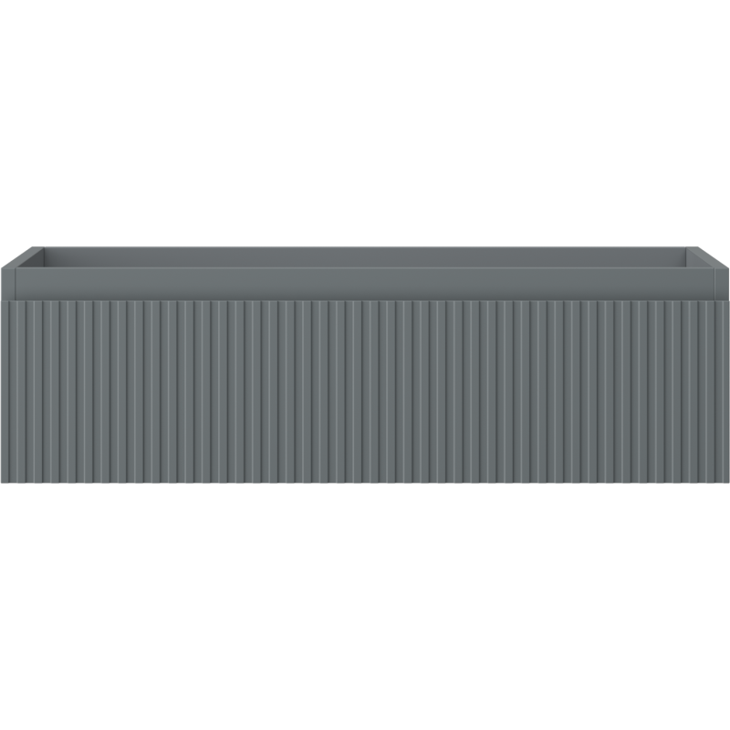 Mexen Rivel vonios kambario spintelė po praustuvu 80 cm, 1 stalčius, grioveliuota, matinė grafito - 91A20-08023-1-BF66