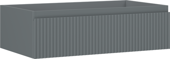 Mexen Rivel vonios kambario spintelė po praustuvu 80 cm, 1 stalčius, grioveliuota, matinė grafito - 91A20-08023-1-BF66