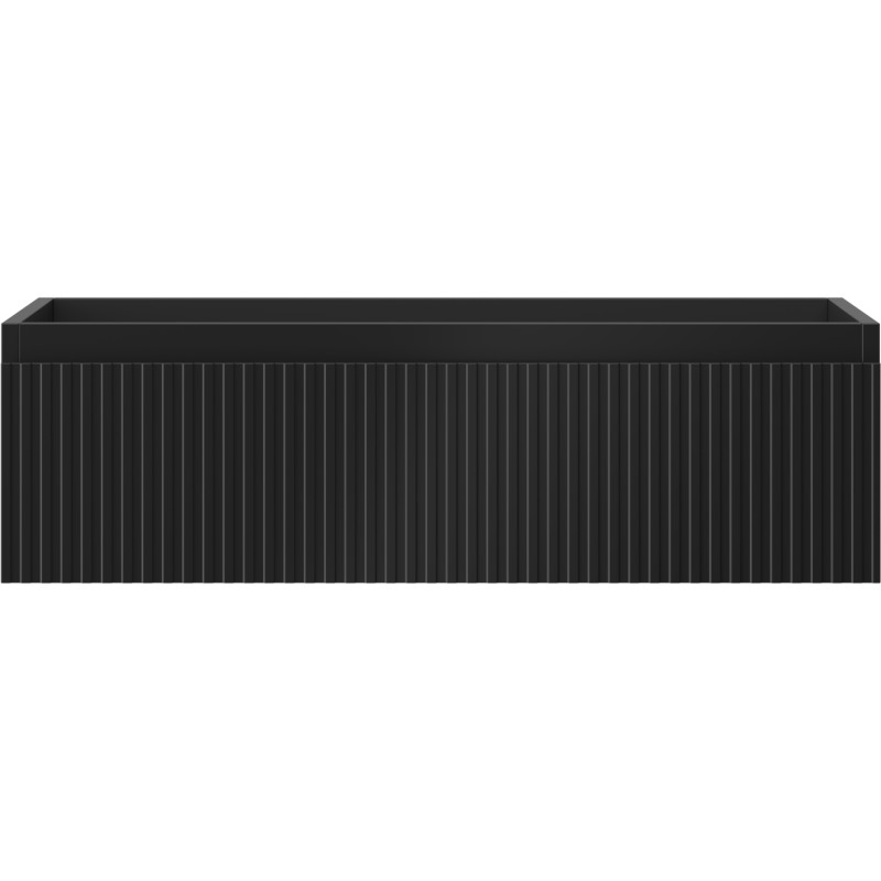 Mexen Rivel vonios spintelė po praustuvu 80 cm, 1 stalčius, grioveliais, matinė juoda - 91A20-08023-1-BF71