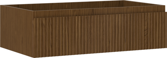 Mexen Rivel vonios kambario spintelė po praustuvu 80 cm, 1 stalčius, rifliuota, riešutmedis - 91A20-08023-1-BF86