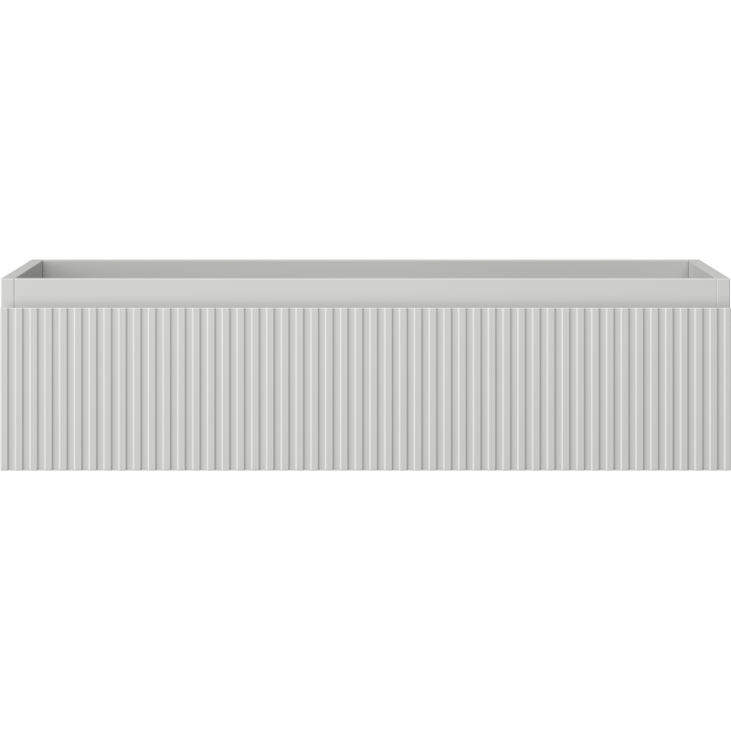 Mexen Rivel vonios kambario spintelė po kriaukle 90 cm, 1 stalčius, rifliuota, pilka matinė - 91A20-09023-1-BF62