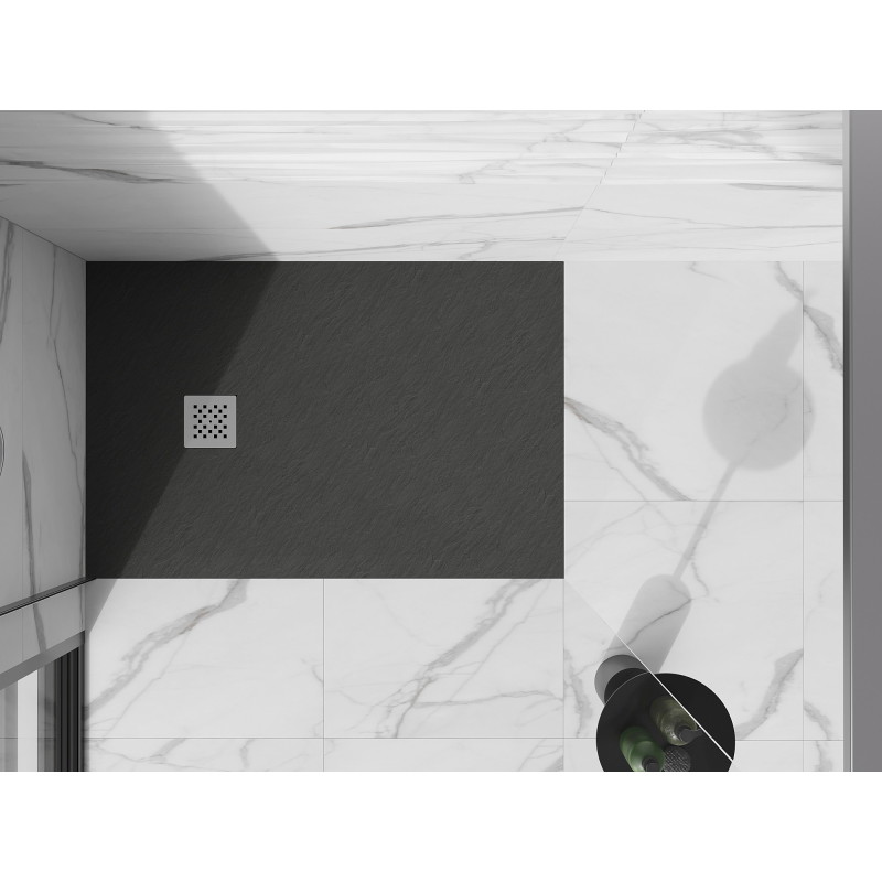 Mexen Stone+ stačiakampis kompozitinis dušo padėklas 120 x 80 cm, antracitas - 44718012