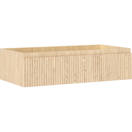 Mexen Rivel vonios veidrodis po kriaukle 90 cm, 1 stalčius, gofruotas, ąžuolas - 91A20-09023-1-BF81