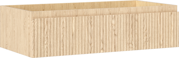 Mexen Rivel vonios veidrodis po kriaukle 90 cm, 1 stalčius, gofruotas, ąžuolas - 91A20-09023-1-BF81