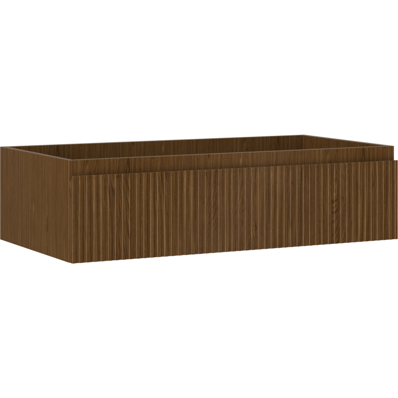 Mexen Rivel vonios spintelė po praustuvu 90 cm, 1 stalčius, rifliuota, riešutas - 91A20-09023-1-BF86