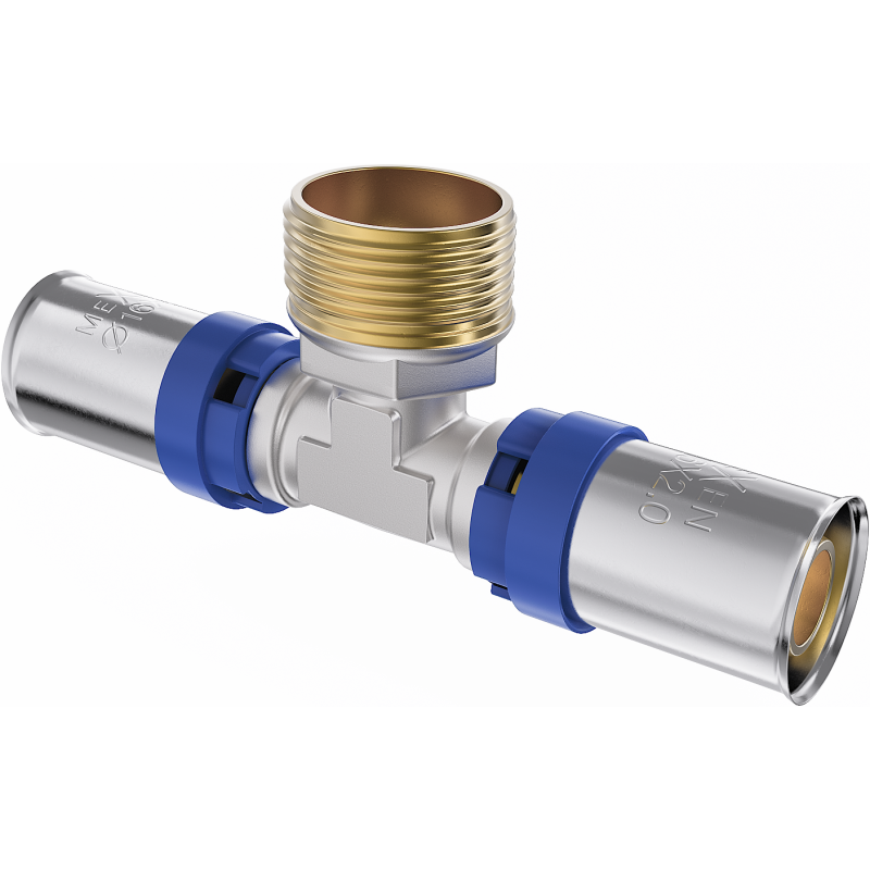 Mexen PEX-P presavimo trišakė jungtis, presuota PEX 25 x 1 GZ x 25 - W97133-2510M25-00