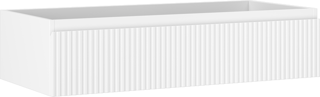 Mexen Rivel vonios kambario spintelė po praustuvu 100 cm, 1 stalčius, grioveliuota, balta matinė - 91A20-10023-1-BF01