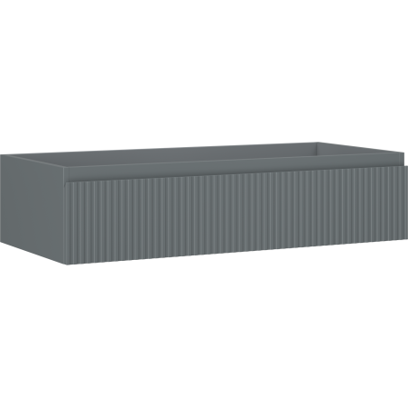 Mexen Rivel vonios kambario spintelė po praustuvu 100 cm, 1 stalčius, rifliuota, grafito matinė - 91A20-10023-1-BF66