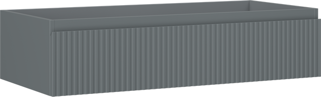 Mexen Rivel vonios kambario spintelė po praustuvu 100 cm, 1 stalčius, rifliuota, grafito matinė - 91A20-10023-1-BF66