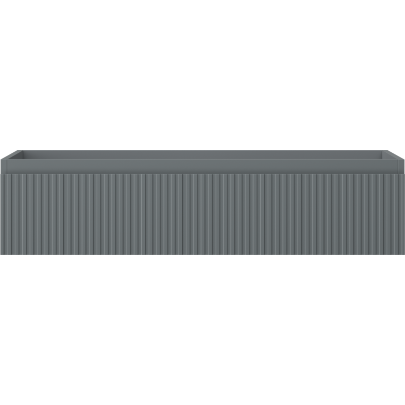 Mexen Rivel vonios kambario spintelė po praustuvu 100 cm, 1 stalčius, rifliuota, grafito matinė - 91A20-10023-1-BF66