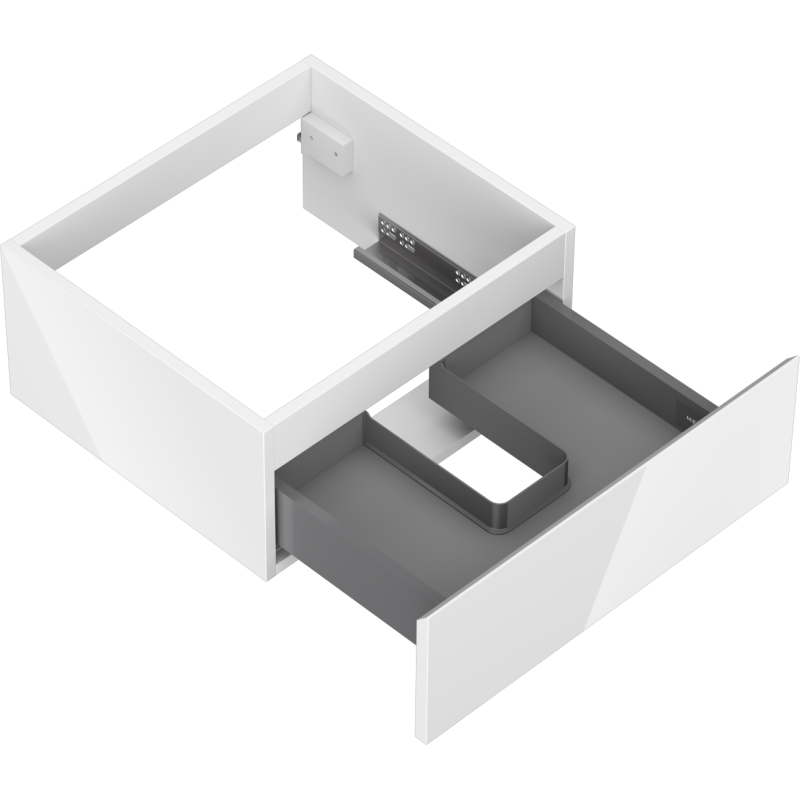 Mexen Orio vonios spintelė po praustuvu 50 cm, 1 stalčius, blizgi balta - 91A10-05023-1-BF00