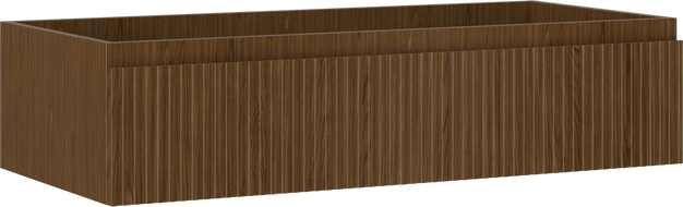 Mexen Rivel vonios kambario spintelė po praustuvu 100 cm, 1 stalčius, rievėta, riešutas - 91A20-10023-1-BF86