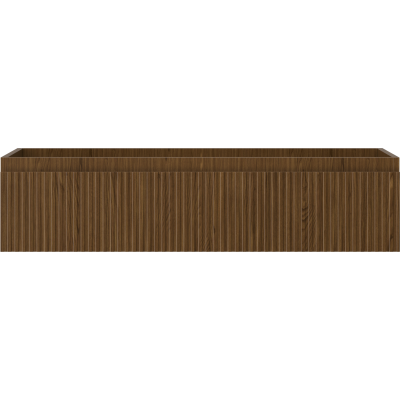 Mexen Rivel vonios kambario spintelė po praustuvu 100 cm, 1 stalčius, rievėta, riešutas - 91A20-10023-1-BF86