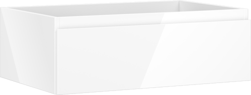 Mexen Orio vonios spintelė po praustuvu 70 cm, 1 stalčius, blizgi balta - 91A10-07023-1-BF00