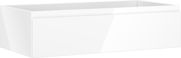 Mexen Orio vonios spintelė po praustuvu 90 cm, 1 stalčius, blizgi balta - 91A10-09023-1-BF00