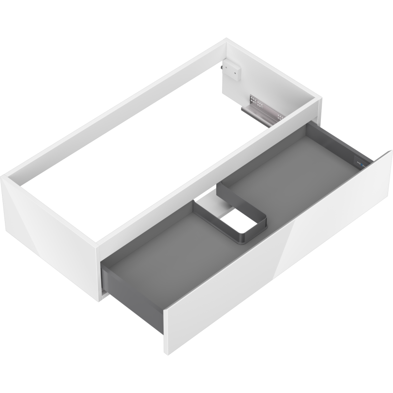 Mexen Orio vonios spintelė po praustuvu 100 cm, 1 stalčius, balta blizgi - 91A10-10023-1-BF00