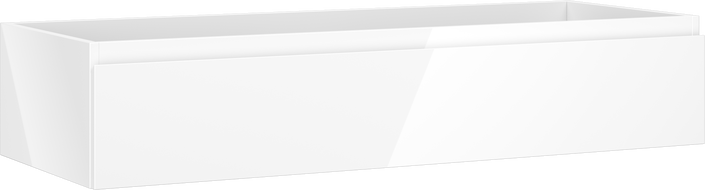Mexen Orio vonios kambario spintelė po praustuvu 120 cm, 1 stalčius, blizgi balta - 91A10-12023-1-BF00