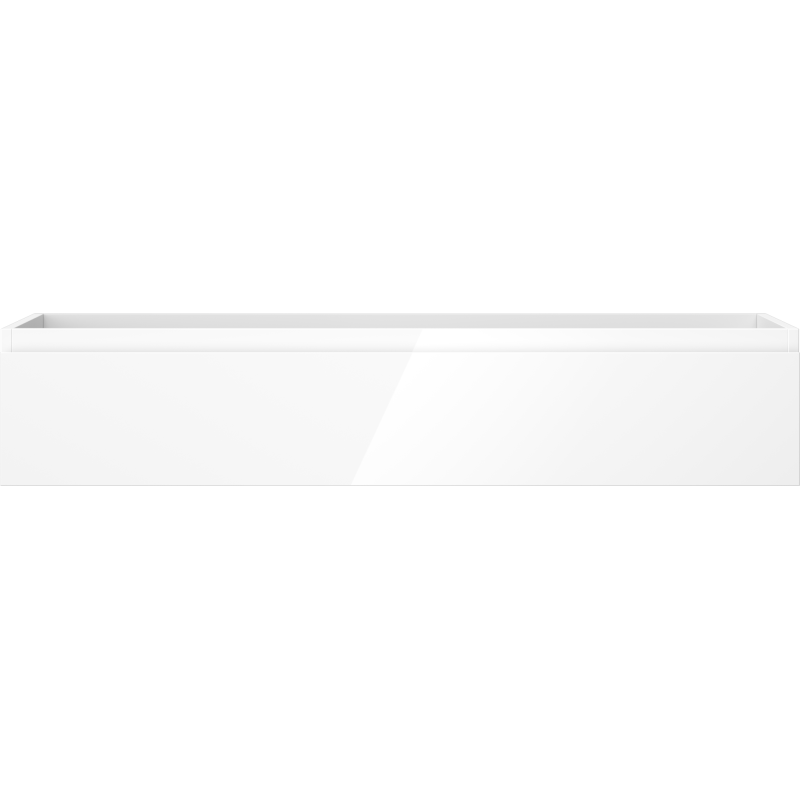 Mexen Orio vonios kambario spintelė po praustuvu 120 cm, 1 stalčius, blizgi balta - 91A10-12023-1-BF00