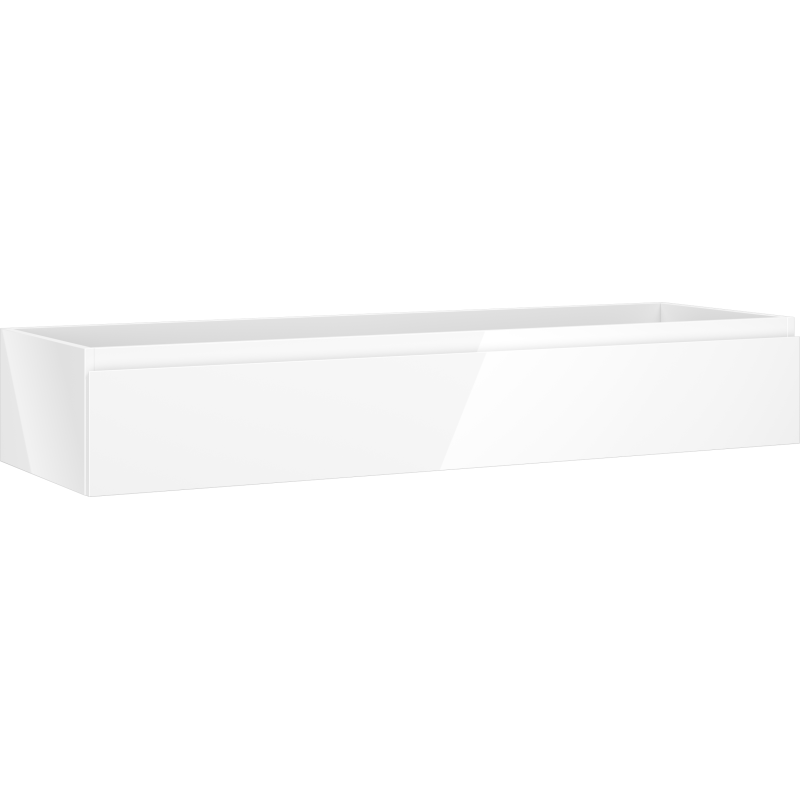 Mexen Orio vonios spintelė po praustuvu 140 cm, 1 stalčius, balta blizgi - 91A10-14023-1-BF00