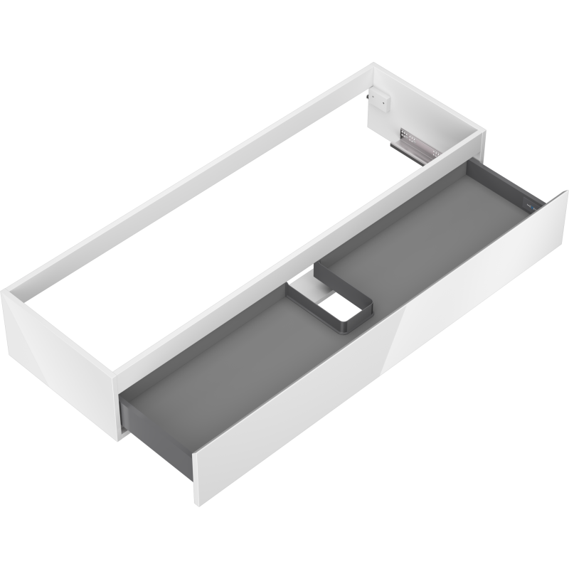 Mexen Orio vonios spintelė po praustuvu 140 cm, 1 stalčius, balta blizgi - 91A10-14023-1-BF00