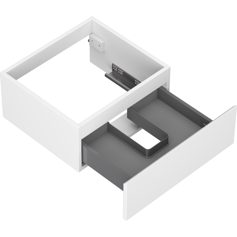 Mexen Orio vonios spintelė po praustuvu 50 cm, 1 stalčius, balta matinė- 91A10-05023-1-BF01