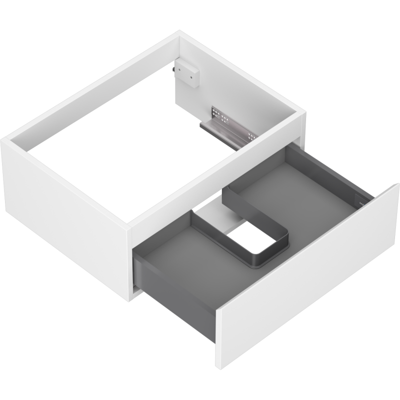 Mexen Orio vonios kambario spintelė po praustuvu 60 cm, 1 stalčius, balta matinė - 91A10-06023-1-BF01