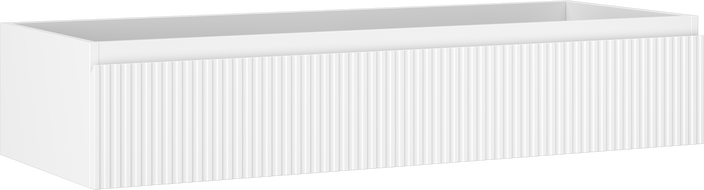 Mexen Rivel vonios kambario spintelė po kriaukle 120 cm, 1 stalčius, rifliuota, balta matinė - 91A20-12023-1-BF01