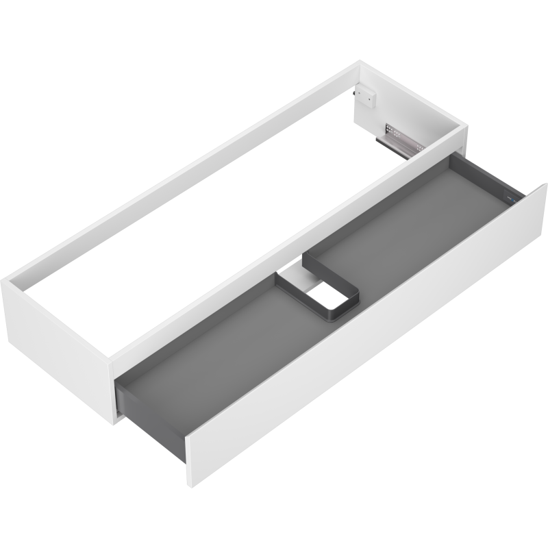 Mexen Orio vonios spintelė po praustuvu 140 cm, 1 stalčius, matinė balta - 91A10-14023-1-BF01