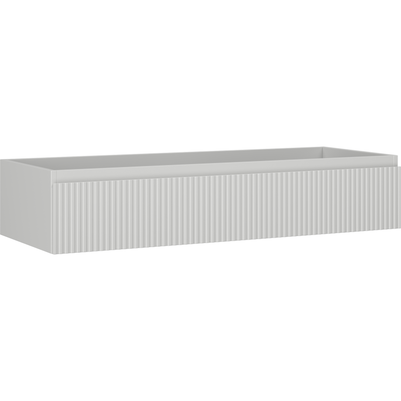 Mexen Rivel vonios spintelė po praustuvu 120 cm, 1 stalčius, rifliuota, pilka matinė - 91A20-12023-1-BF62