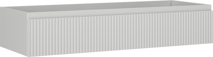 Mexen Rivel vonios spintelė po kriaukle 120 cm, 1 stalčius, grioveliais, pilka matinė - 91A20-12023-1-BF62
