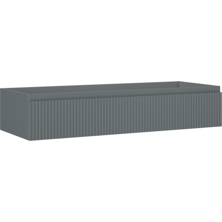 Mexen Rivel vonios grindų spintelė po praustuvu 120 cm, 1 stalčius, grioveliai, pilkas matinis - 91A20-12023-1-BF66