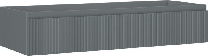 Mexen Rivel vonios grindų spintelė po praustuvu 120 cm, 1 stalčius, grioveliai, pilkas matinis - 91A20-12023-1-BF66
