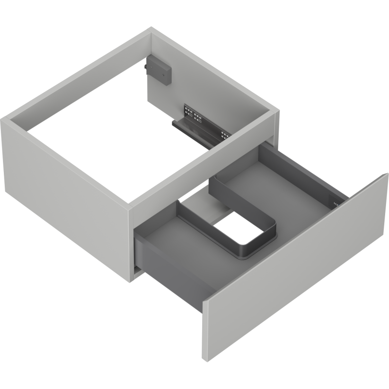 Mexen Orio vonios spintelė po praustuvu, 50 cm, 1 stalčius, pilka matinė - 91A10-05023-1-BF62