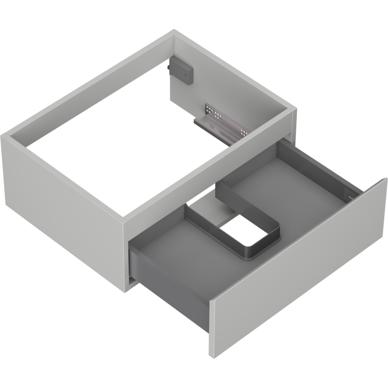 Mexen Orio vonios spintelė po praustuvu 60 cm, 1 stalčius, pilka matinė - 91A10-06023-1-BF62