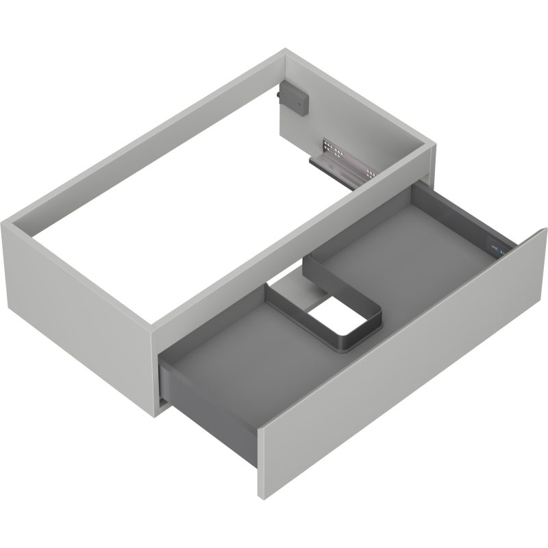 Mexen Orio vonios spintelė po praustuvu 80 cm, 1 stalčius, pilka matinė - 91A10-08023-1-BF62
