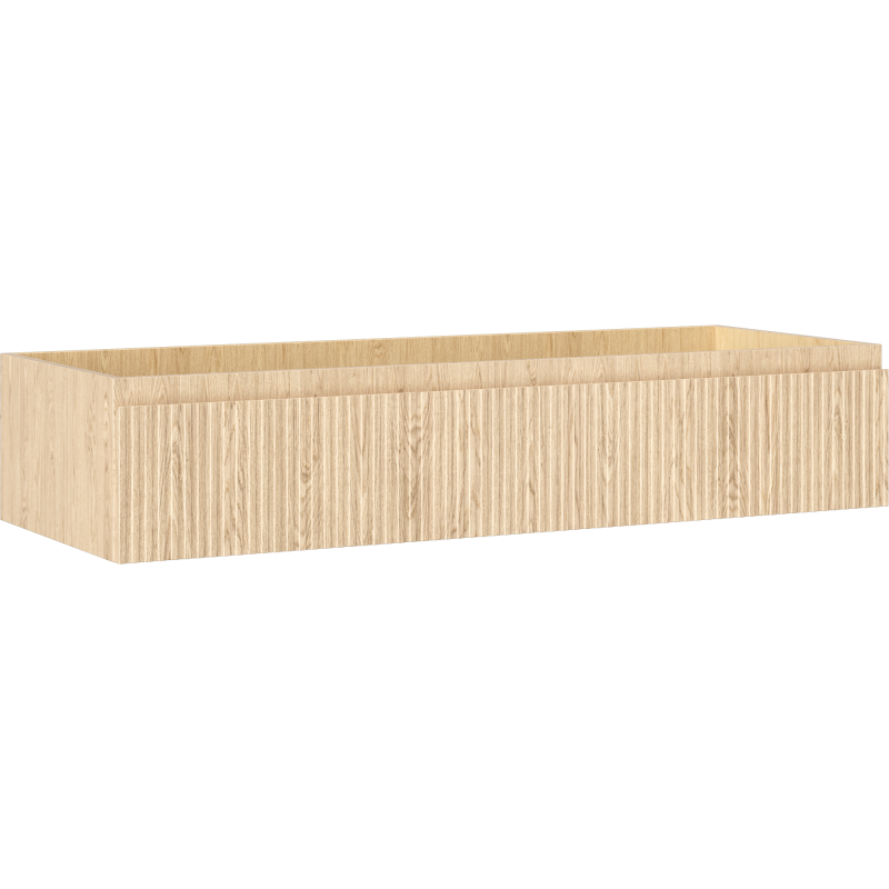 Mexen Rivel vonios kambario spintelė po praustuvu 120 cm, 1 stalčius, rifliuota, ąžuolo - 91A20-12023-1-BF81