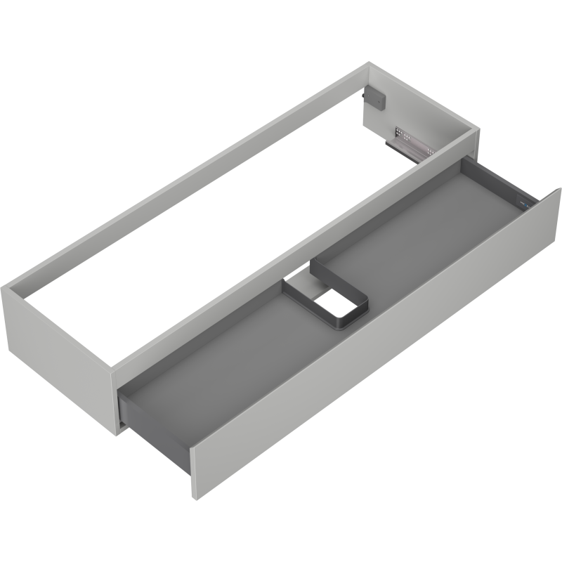 Mexen Orio vonios kambario spintelė po kriaukle 140 cm, 1 stalčius, pilkas matinis - 91A10-14023-1-BF62