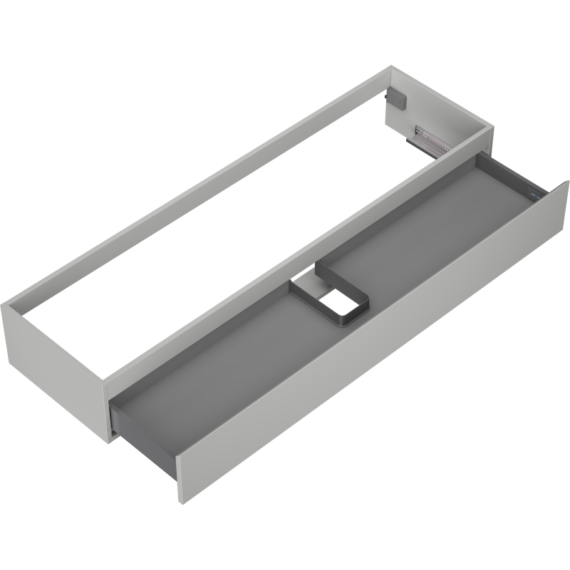 Mexen Orio vonios spintelė po praustuvu, 160 cm, 1 stalčius, pilka matinė - 91A10-16023-1-BF62