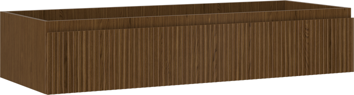 Mexen Rivel vonios kambario spintelė po kriaukle 120 cm, 1 stalčius, griovelis, riešutas - 91A20-12023-1-BF86