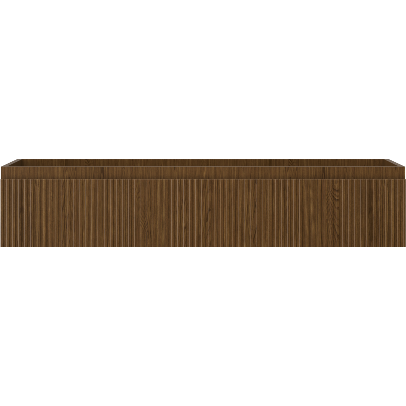 Mexen Rivel vonios kambario spintelė po kriaukle 120 cm, 1 stalčius, griovelis, riešutas - 91A20-12023-1-BF86