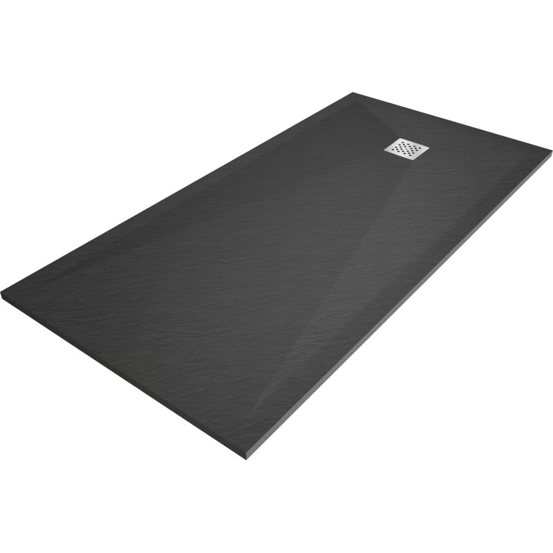Mexen Stone+ stačiakampė kompozitinė dušo padėklas 160 x 80 cm, antracitas - 44718016