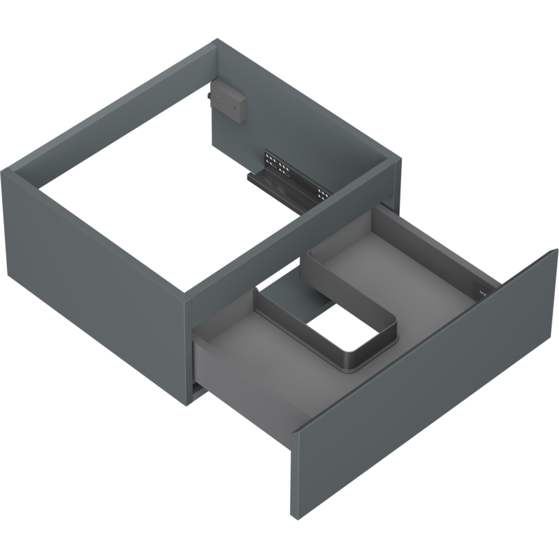 Mexen Orio vonios spintelė su praustuvu 50 cm, 1 stalčius, matinė grafito - 91A10-05023-1-BF66