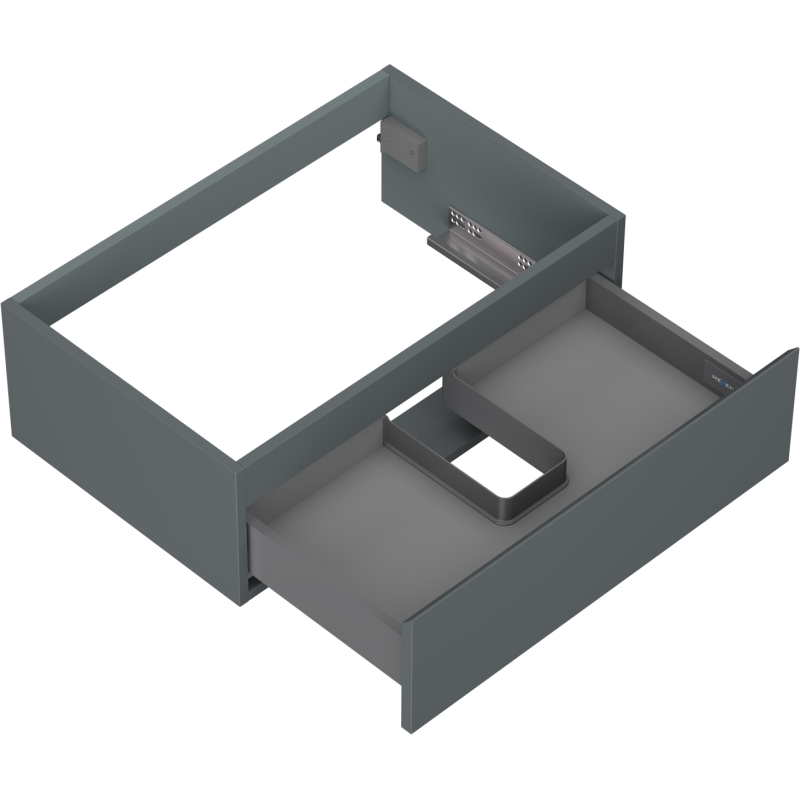 Mexen Orio vonios spintelė po praustuvu 70 cm, 1 stalčius, matinė grafito sp. - 91A10-07023-1-BF66
