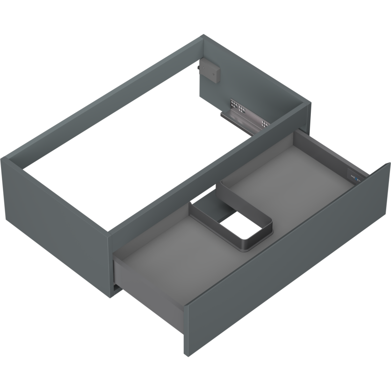 Mexen Orio vonios spintelė po praustuvu 80 cm, 1 stalčius, matinė grafito spalva - 91A10-08023-1-BF66