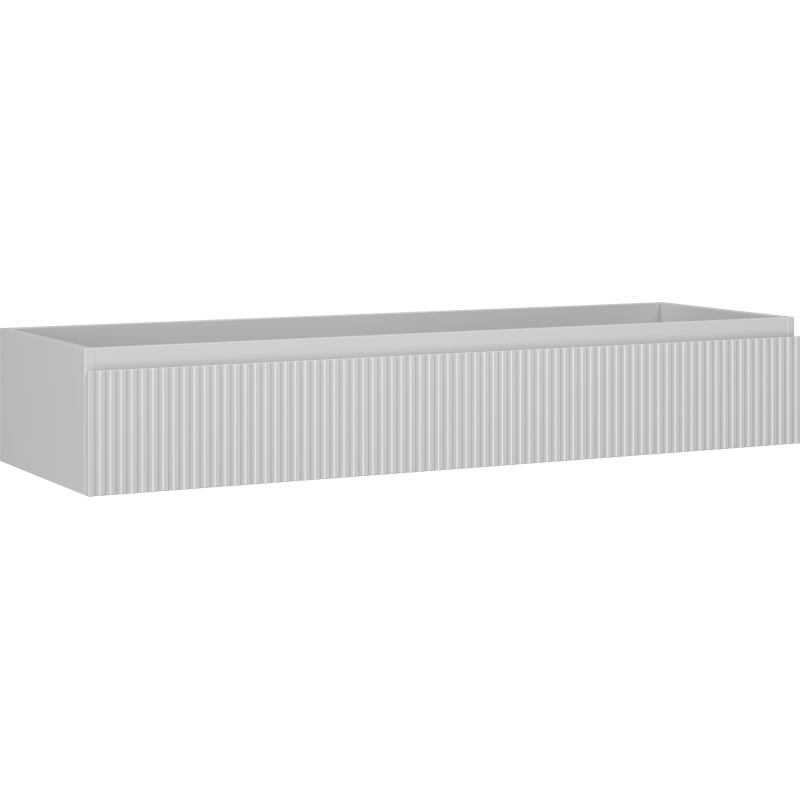Mexen Rivel vonios kambario spintelė po kriaukle 140 cm, 1 stalčius, su grioveliais, pilka matinė - 91A20-14023-1-BF62