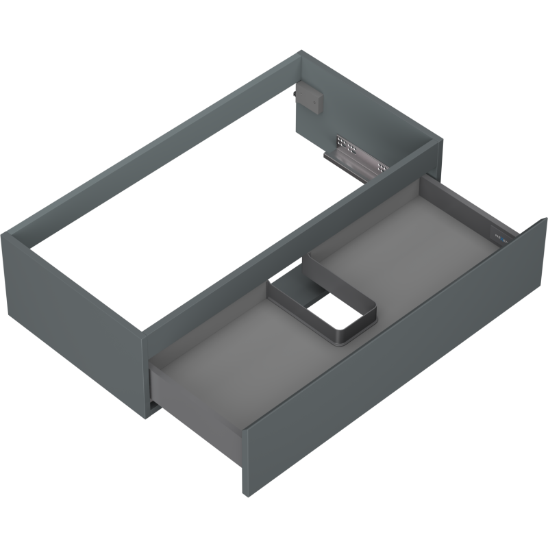 Mexen Orio vonios spintelė po praustuvu 90 cm, 1 stalčius, matinė grafito spalva - 91A10-09023-1-BF66