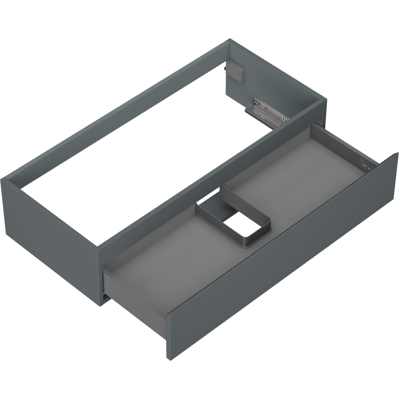Mexen Orio vonios spintele po kriaukle 100 cm, 1 stalčius, grafito matinė - 91A10-10023-1-BF66