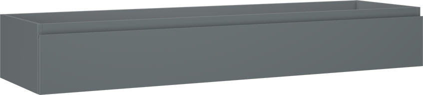 Mexen Orio vonios spintelė po praustuvu 160 cm, 1 stalčius, matinė grafito spalva - 91A10-16023-1-BF66