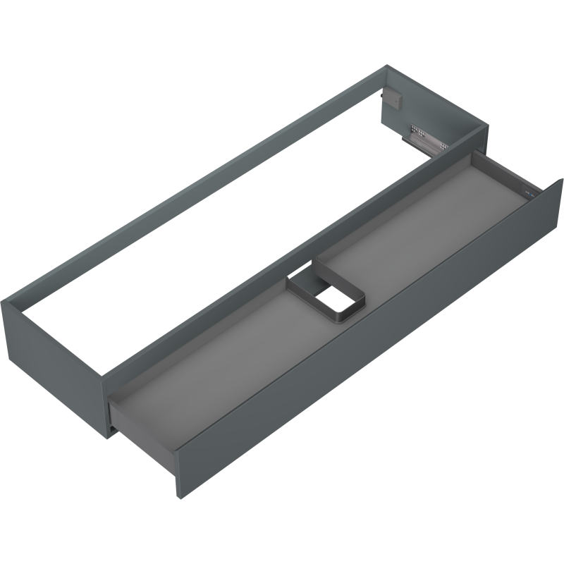 Mexen Orio vonios spintelė po praustuvu 160 cm, 1 stalčius, matinė grafito spalva - 91A10-16023-1-BF66